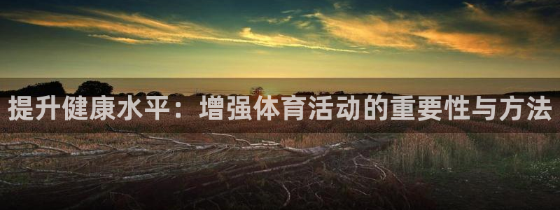 vsport体育在线官网：提升健康水平：增强体育活动的重要性与方法