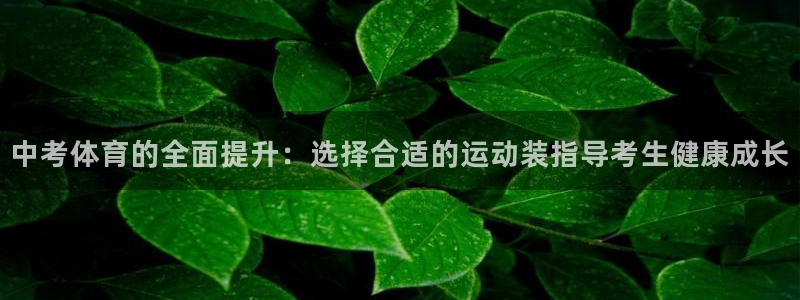 vsport体育：中考体育的全面提升：选择合适的运动装指导考生健康成长