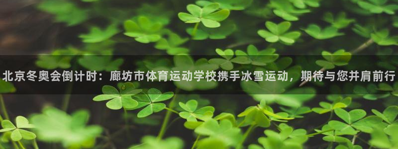 vsport体育在线官网：北京冬奥会倒计时：廊坊市体育运动学校携手冰雪运动，期待与您并肩前行